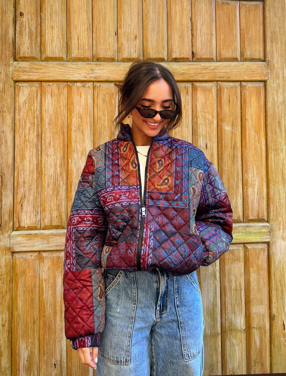 Quilted paisley clearance jacket