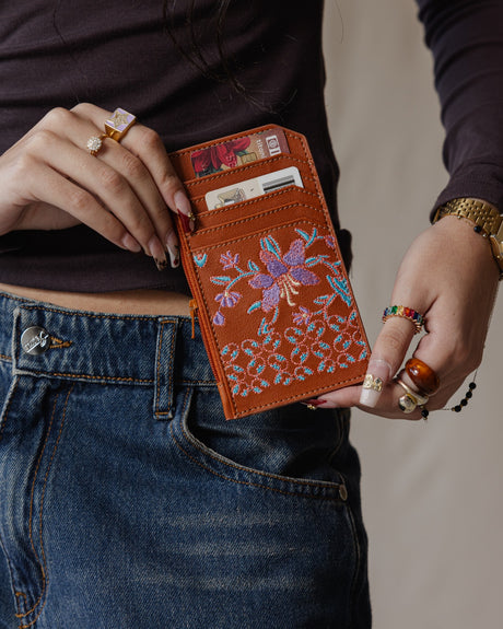 Hanvane x Pink Flowered Card Holder - PALMA