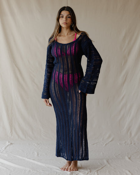 Waves & Weave Cover-Up Black - PALMA