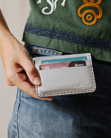Genuine Gleam Card Holder Silver - PALMA