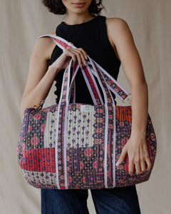 Oriental Patchwork Duffle Bag Purple