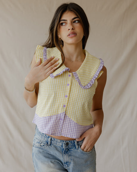 Pastel Picnic Yellow Shirt - PALMA