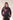 Knitted Cropped Sweater In Burgundy