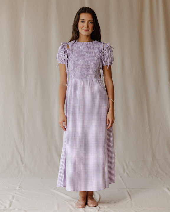 Pastel Picnic Purple Dress