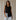 Woven Asymmetrical Black Vest