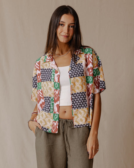 Summer Patchwork Shirt Brown - PALMA