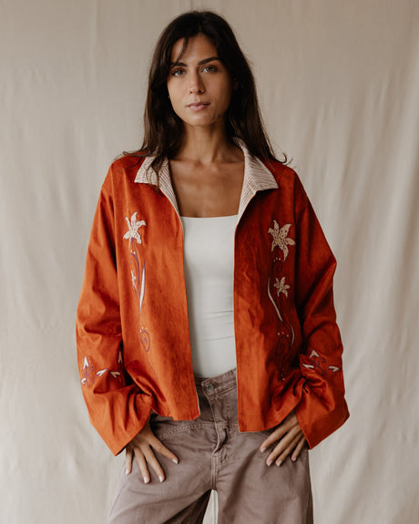 Embroidered Tiger Lily Jacket - PALMA