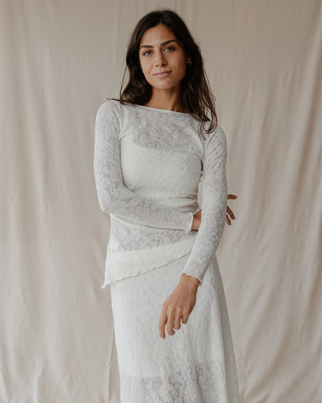 Lace Moonlight Ivory Top - PALMA