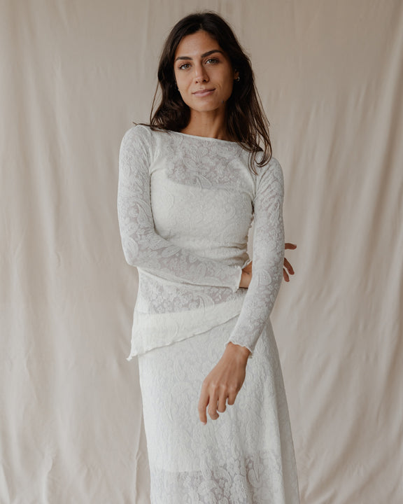 Lace Moonlight Ivory Top