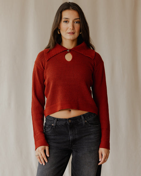 The Summer Sweater In Brick - PALMA