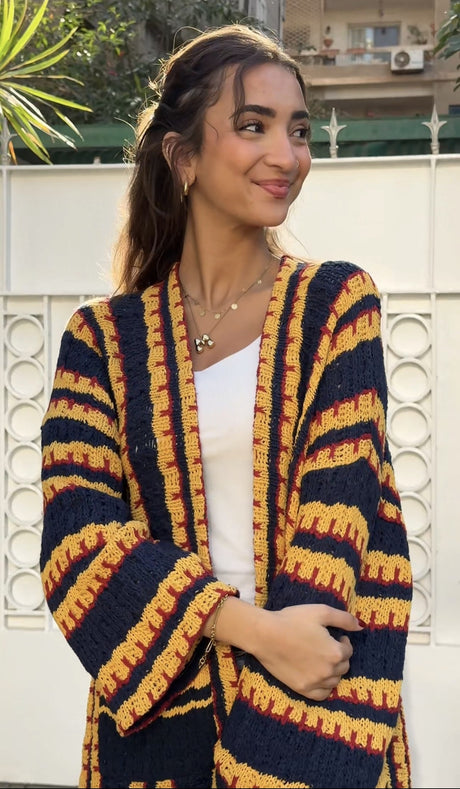 Navy Gold Nomad Cardigan - PALMA