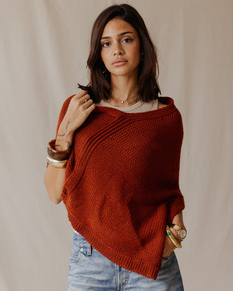 Handmade Poncho Scarf Havane - PALMA