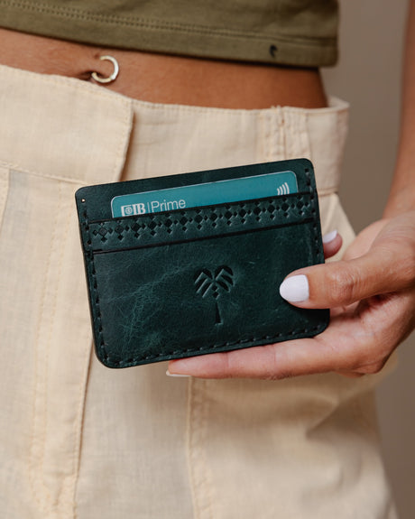 Genuine Palm Card Holder Green - PALMA