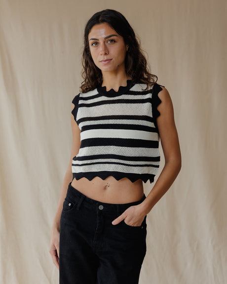 Onyx Swirl Knit Top - PALMA