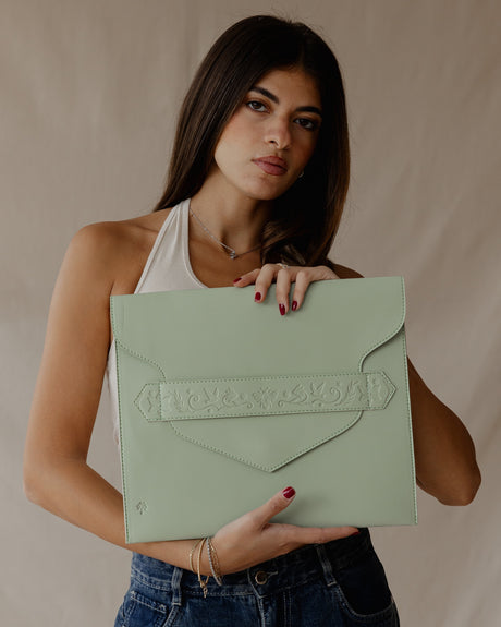 Secret Garden Laptop Sleeve Pistachio - PALMA