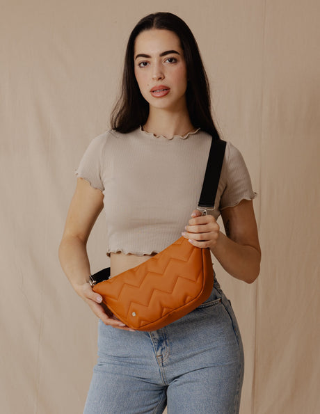 Quilted Sling Bag Havane - PALMA