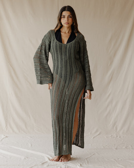 Waves & Weave Cover-Up Olive - PALMA