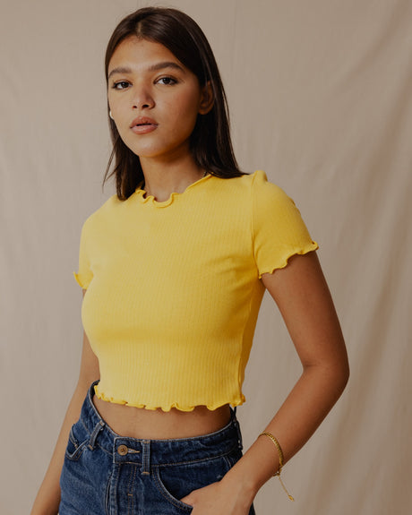Everyday Crop Top Yellow - PALMA