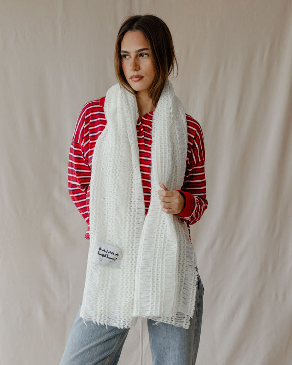 The White Crochet Scarf