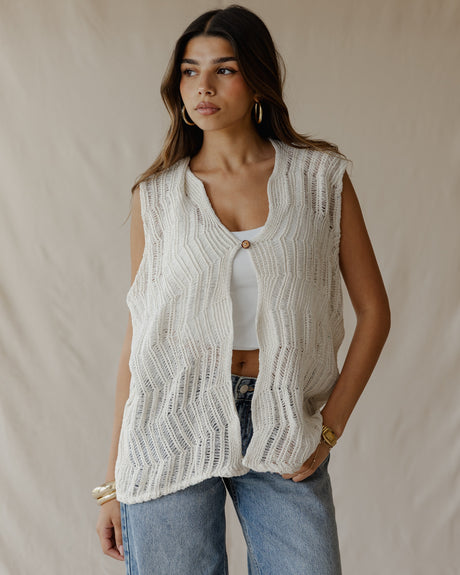 Waveline Vest Off-White - PALMA