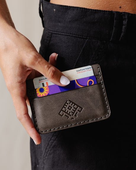 Genuine Artisan Card Holder Grey - PALMA