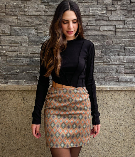 Triad Skirt Orange And Green - PALMA