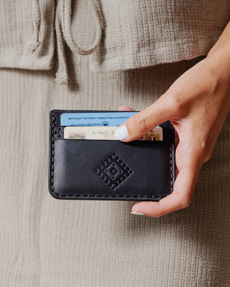 Genuine Artisan Card Holder Black - PALMA