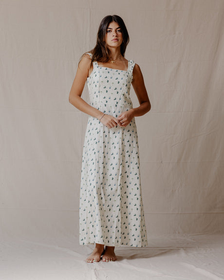 Tropical Nazar Palm Dress Green - PALMA
