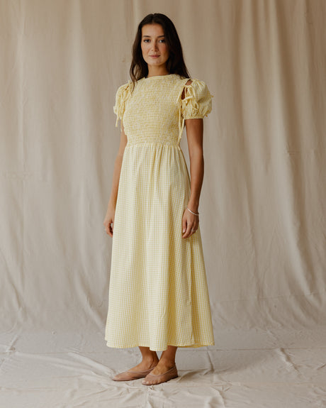 Pastel Picnic Yellow Dress - PALMA