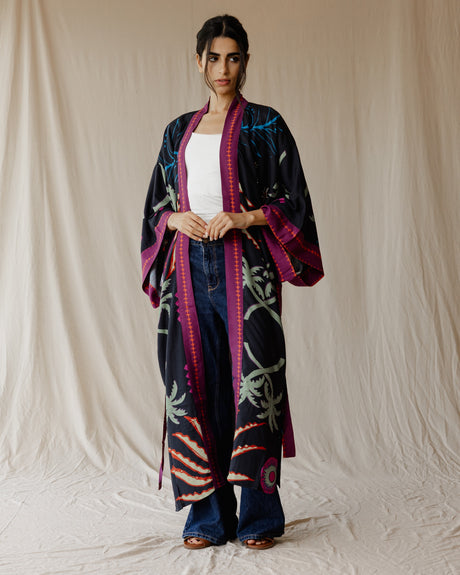 Island Dreams Kimono Dark - PALMA