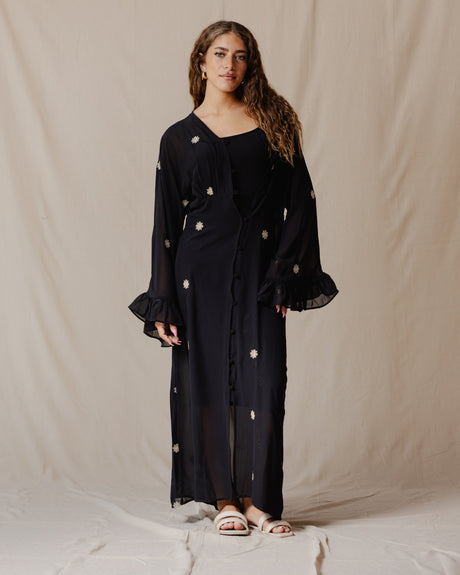 Celeste Chiffon Dress Black - PALMA