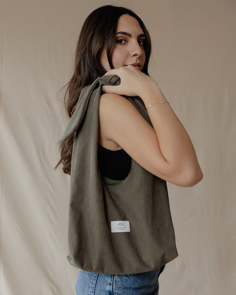 Vittoria Dark Olive Tote Bag - PALMA