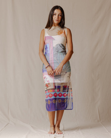 Sahara Camel Dream Mesh Dress - PALMA