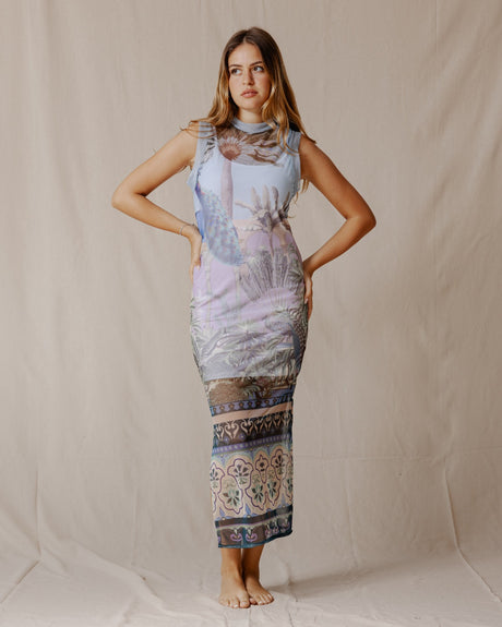 Peacocks Of The Palm House Mesh Dress - PALMA