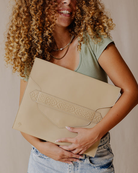Jali Laptop Sleeve Beige - PALMA