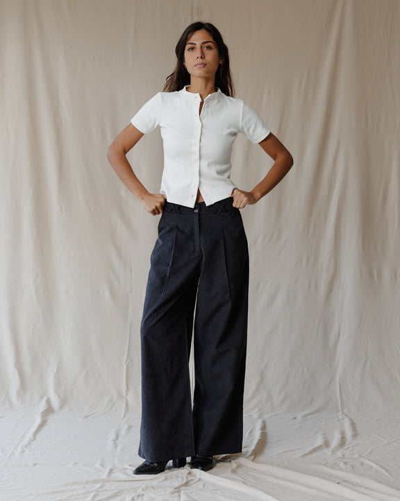 X Stitch Black Pants