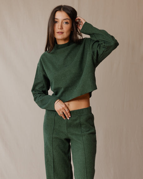 Relaxed Cashmere Set Olive Green - PALMA