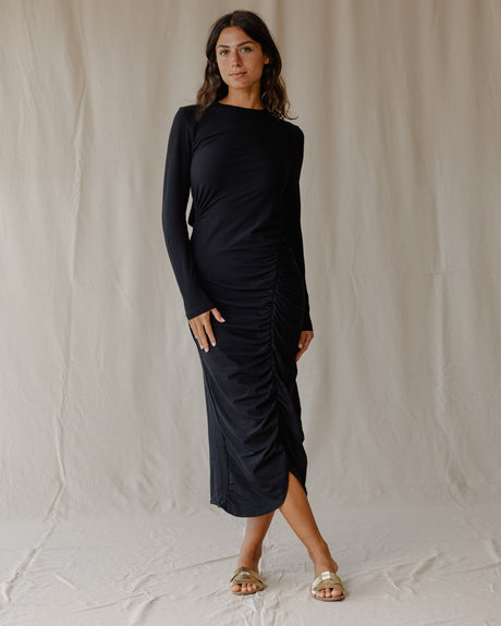 Ruched Dress In Black - PALMA