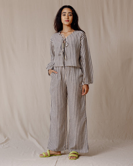 Black Linea Linen Set - PALMA
