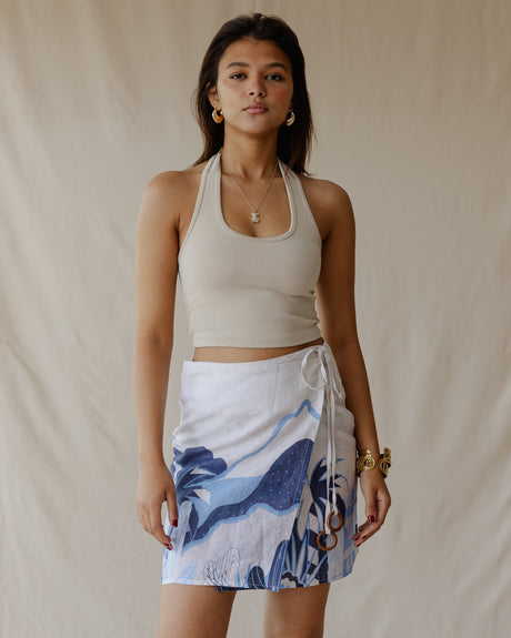 Off-White Midnight Oasis Linen Skirt - PALMA