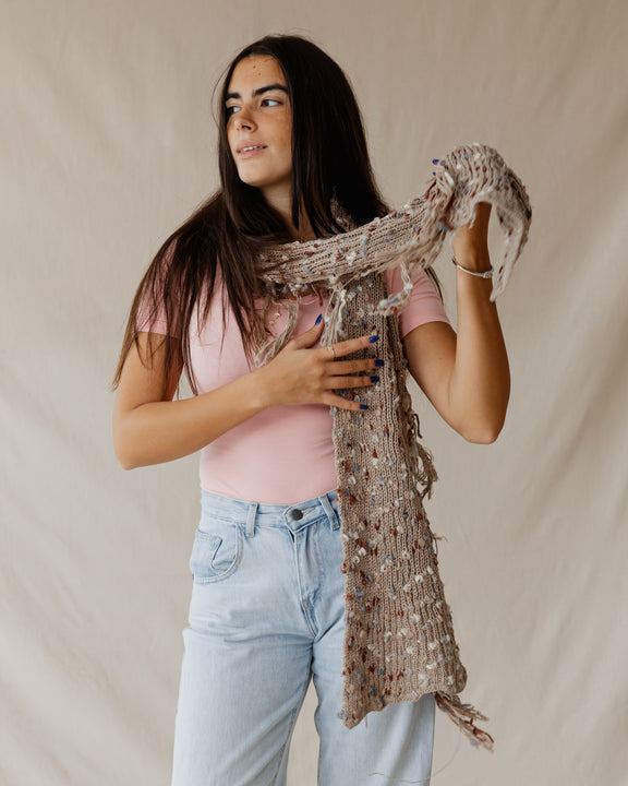 Handmade Speckled Sand Scarf