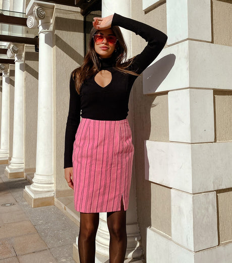 Pink Grace Knee Length Skirt - PALMA