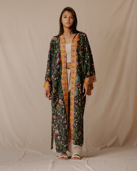 Flower Of Persia Cotton Kimono - PALMA