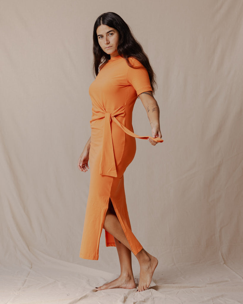Brighten Your Day with the Cotton Dress Orange