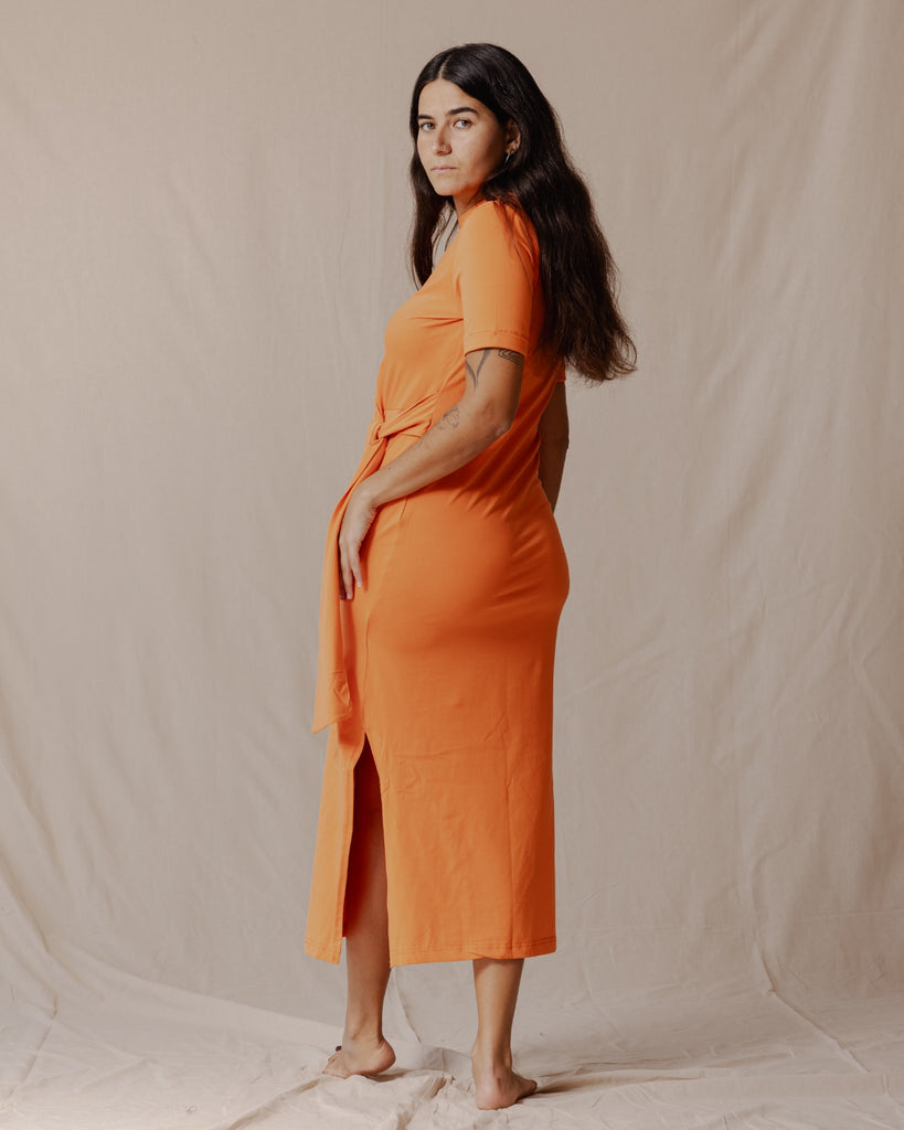Cotton Orange Dress