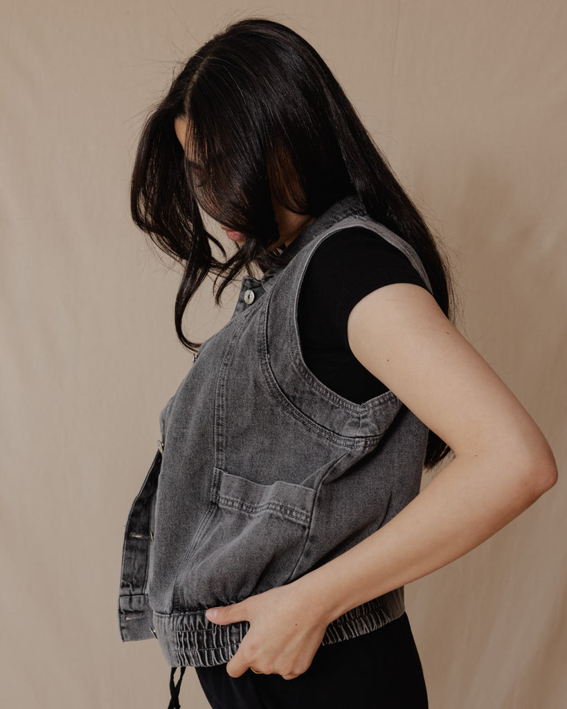 Denim Vest black