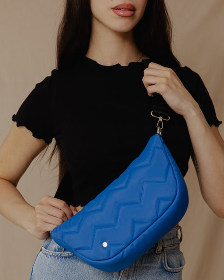 Quilted Sling Bag Blue - PALMA