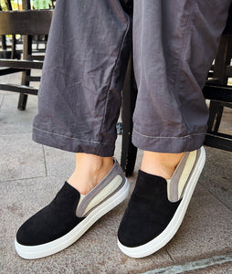 Slip On Espadrilles Black X Grey
