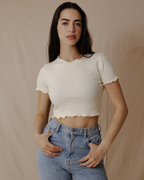 Everyday Crop Top Light Yellow - PALMA