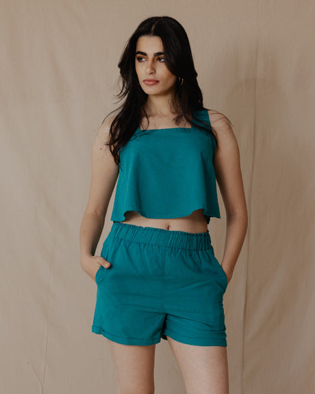 Minimal Linen Set Turquoise - PALMA